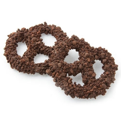 Belgian Chocolate Covered Pretzels with Cookie Crumbs