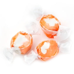 Orange & White Salt Water Taffy - Orange Vanilla  1LB
